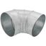 7" Galvanized Adjustable Elbow - 30 Gauge (22.5° to 90°)