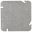 4-11/16" Square Flat & Blank Welded Cover, Two Holes & Two Slots