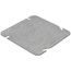 4-11/16" Square Flat & Blank Welded Cover, Two Holes & Two Slots
