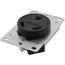 Flush Mount Receptacle for Recreational Vehicles, 30A, 2P, NEMA TT-30R - Black (125V)