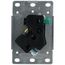 Flush Mount Receptacle for Recreational Vehicles, 30A, 2P, NEMA TT-30R - Black (125V)