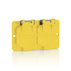 Coverplate, Single-Gang, Flip-lid, Duplex, Weather-resistant (Yellow)