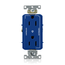 Decora Plus Duplex Receptacle, Heavy-Duty Industrial, 15A 125V 2P 3W (Blue)