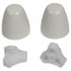 White Bolt Cap Kit for EZ Install Toilets (2 Pairs)