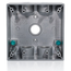 2-Gang Die-Cast Weatherproof Box w/ Five 1/2" Diameter Outlets, Includes Mounting Hardware and Inserts to Cover Unused Openings, GRAY