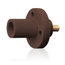 15 Series Cam-Type Male Panel Mount Receptacle, 0.5" Threaded Stud Termination, 90-Degree, #8, #2 AWG, 150A Max, Type 3R When Mated (Brown)