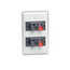 1-Gang Double Spring Clip Device Audio/video Wallplate, Standard Size, Polymer Break Resistant, Box Mount (White)