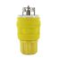 20A-250V/ 10A-600V, Non-NEMA, 4P, 5W, Plug, Locking Blade, Non-Grounding, Wetguard (Yellow)