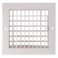 8" x 8" (Wall Opening Size) White Commercial Supply Register (821 Series)
