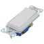 Decorator 3-Way Rocker Switch w/ Auto-Grounding - White (15A, 120/277V)