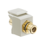 RCA Feedthrough Quickport, Connector, Gold-plated (Black) Stripe (Ivory) Housing