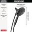 6-Setting Suredock Magnetic Hand Shower (Matte Black), 75613BL