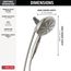 6-Setting Suredock Magnetic Hand Shower (Satin Nickel), 75613SN