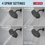 4 Setting Shower Head (Matte Black), 75617BL