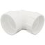 1-1/2" White PVC DWV 90-Degree Sink Strainer Adapter H x Sink Strainer Adapter Nut & Gasket