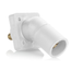 16 Series Male Panel Receptacle, Cam-Type, 45-Degree, Threaded Stud Length- 3/4", Taper Nose, Cable Range, #2 to 4/0 AWG, 400A Max (White)