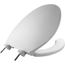 Elongated Open Front Hospitality Plastic Toilet Seat w/ Cover, STA-TITE, DuraGuard (White)