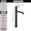 Ara Single Handle Vessel Channel Bathroom Faucet (Matte Black), 768LF-BL