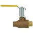 1" Solder Full Port 2-Piece Ball Valve w/ Stainless Steel Ball & 2-1/4" Stem