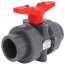 1-1/4" 772ST SCH 80 Gray True Union PVC Ball Valve (Solvent & Threaded)