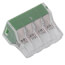 Pushwire Connector for Junction Boxes, 18-12 AWG - 8 Ports, Green (Box of 50)