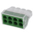 Pushwire Connector for Junction Boxes, 18-12 AWG - 8 Ports, Green (Box of 50)
