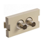 Duplex ST Fiber Adapter MOS Module, Zirconia Ceramic Sleeve, 1 Unit High (Ivory)