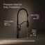 Tournant Semi-Professional 1-Handle Pull Out Kitchen Faucet with Spray (Matte Black), K-77515-BL