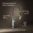 Tournant Semi-Professional 1-Handle Pull Out Kitchen Faucet with Spray (Polished Chrome), K-77515-CP
