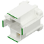 G24d-2 Base, 18w 2-pin, 10mm Compact Fluorescent Lampholder, Screw-down (Green) White Body