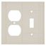 2-Gang Electrical Wall Plate, Duplex Receptacle & Toggle Switch (Light Almond)