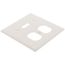 2-Gang Electrical Wall Plate, Duplex Receptacle & Toggle Switch (Light Almond)