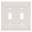 2-Gang Electrical Wall Plate, Toggle Switch (Light Almond)