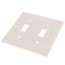2-Gang Electrical Wall Plate, Toggle Switch (Light Almond)