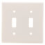 2-Gang Electrical Wall Plate, Toggle Switch (Light Almond)