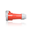20A, 480V 3-Phase, 3P, 4W, LEV Series IEC 60309-1 & 60309-2 Pin & Sleeve Connector, IP66/IP67/IP68/IP69K, Watertight, Red