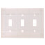 3-Gang Electrical Wall Plate, 3 Toggles, Device Mount (Light Almond)