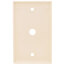 1-Gang Electrical Wall Plate, .406 Inch Hole, Box Mount (Light Almond)