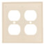 2-Gang Electrical Wall Plate, Duplex Receptacle (Light Almond)