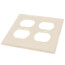 2-Gang Electrical Wall Plate, Duplex Receptacle (Light Almond)