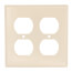 2-Gang Electrical Wall Plate, Duplex Receptacle (Light Almond)