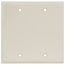 2-Gang No-Device Blank Electrical Wall Plate, Box Mount, Thermoset (Light Almond)