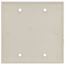 2-Gang No-Device Blank Electrical Wall Plate, Box Mount, Thermoset (Light Almond)