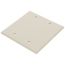 2-Gang No-Device Blank Electrical Wall Plate, Box Mount, Thermoset (Light Almond)