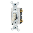 20A, 120/277V Toggle Single-pole AC Quiet Switch, Grounding, Back & Side Wired, (Light Almond)