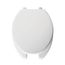Elongated Open Front Hospitality Plastic Toilet Seat w/ Cover, STA-TITE, DuraGuard (White)