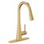 Sleek Brushed Gold 1 Handle Pulldown Kitchen Faucet, 7864EVBG