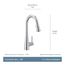Sleek 1 Handle Pulldown Kitchen Faucet, 1.5 GPM, 7864EVC (Chrome)
