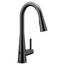 Sleek Matte Black 1 Handle Pulldown Kitchen Faucet, Motionsense, 7864EWBL