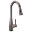 Sleek Black Stainless 1 Handle Pulldown Kitchen Faucet, 7864EWBLS